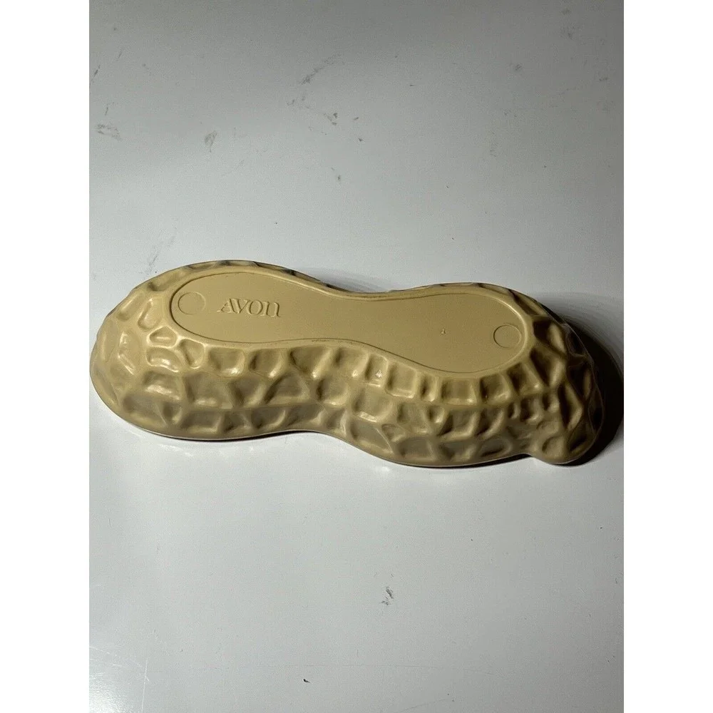 AVON Mr.Peanut Nutty Soap Dish Nut Shell Shaped Bowl Brown 6.5